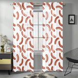 Sausage Pattern Print Design 04 Gauze Curtain