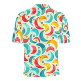 Colorful moon pattern Men's All Over Print Polo Shirt