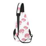 Pink lotus waterlily pattern All Over Print Chest Bag