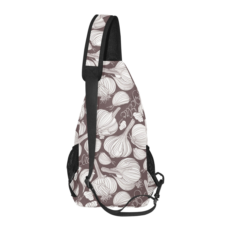 Garlic bulb dark background All Over Print Chest Bag