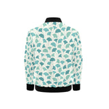 Green ginkgo leaves pattern Kids' Boys' Girls' Bomber Jacket