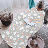 Cute rainbow clound star pattern Blanket Robe with Sleeves