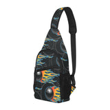 Bowling balls flame pattern All Over Print Chest Bag