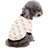 Cute corgi heart star bone pattern All Over Print Pet Dog Round Neck Fuzzy Shirt