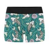 Koi Fish Carp Fish lotus pattern Men's All Over Print Boxer Briefs Men's Underwear