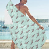 Kangaroo pattern background Beach Towel