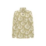Garlic design pattern Women's Long Sleeve Polo Shirt