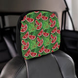 Watermelons tropical palm leaves pattern backgroun Car Headrest Cover