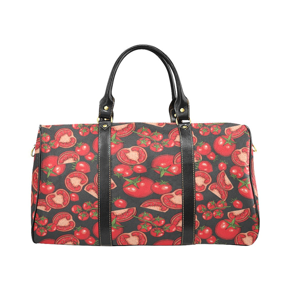 Tomato black background Travel Bag