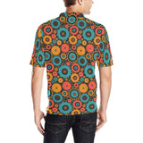 Gear Pattern Print Design 01 Men's All Over Print Polo Shirt