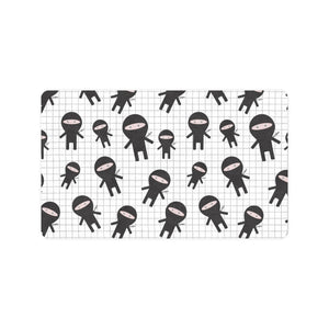 Ninja pattern plaid background Doormat