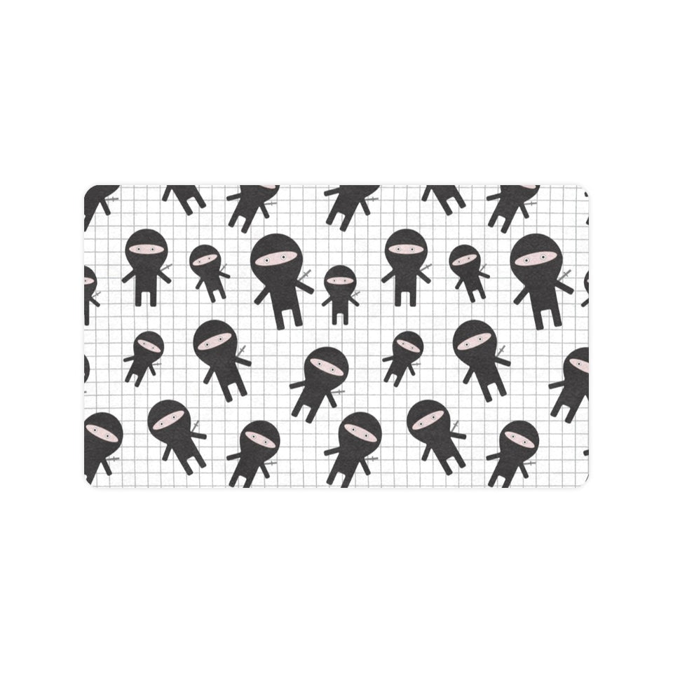 Ninja pattern plaid background Doormat