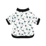 Swallow Pattern Print Design 04 All Over Print Pet Dog Round Neck Fuzzy Shirt