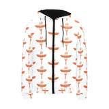 Sausage Pattern Print Design 05 Men's Padded Hooded Jacket