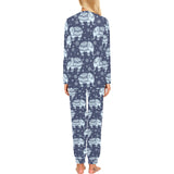 Elephant tribal design pattern Women's All Over Print Pajama Set
