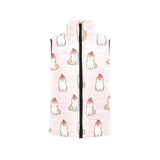 Cute Shiba Inu Dog Apple pattern Women's Padded Vest