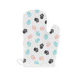 Dog Paws Pattern Print Design 04 Heat Resistant Oven Mitts