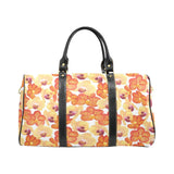 Orange yellow orchid flower pattern background Travel Bag