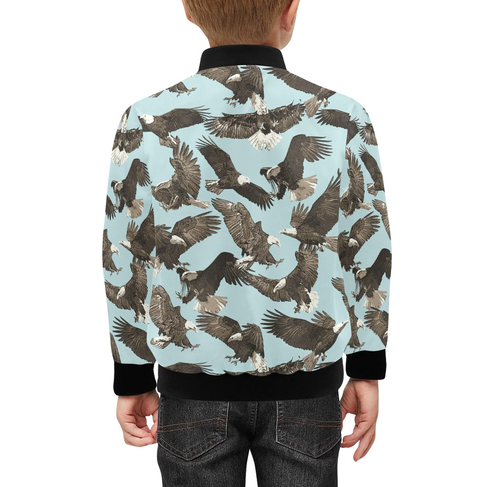 Eagle Pattern Print Design 01 Kids' Boys' Girls' Bomber Jacket