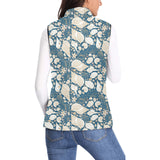 Sea turtle Polynesian Tribal design pattern Women's Padded Vest