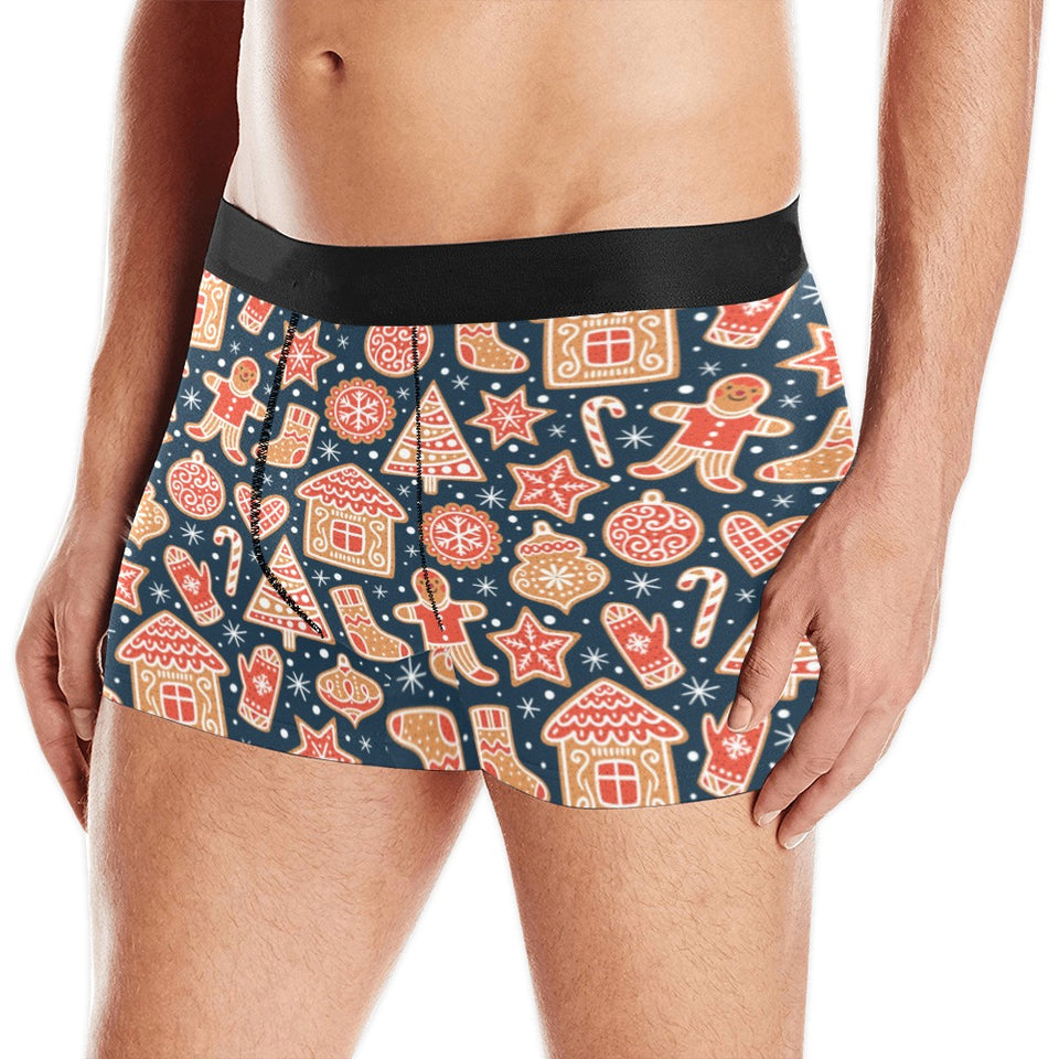 Christmas gingerbread cookie pattern Men's All Over Print Boxer Briefs Men's Underwear