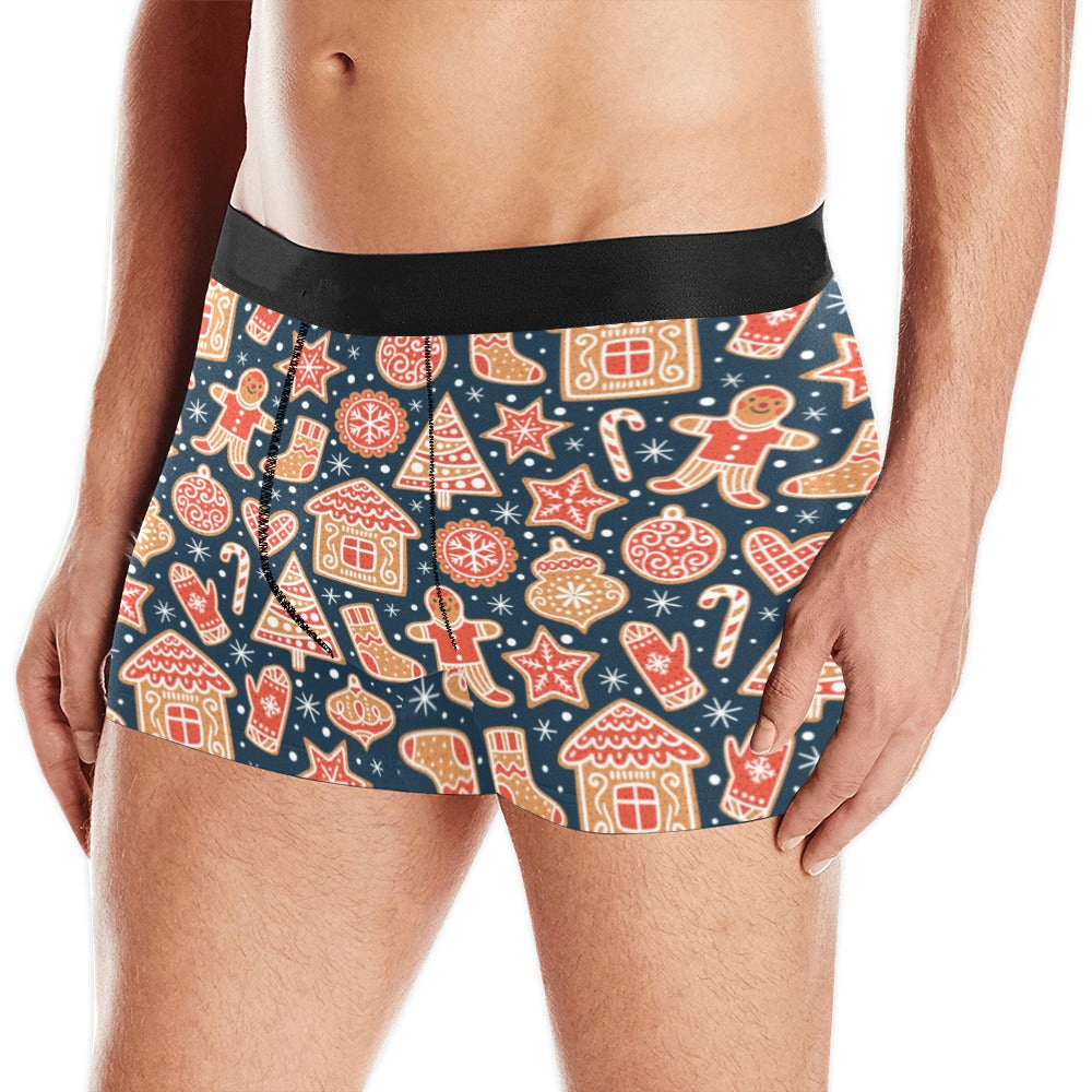 Christmas gingerbread cookie pattern Men's All Over Print Boxer Briefs Men's Underwear