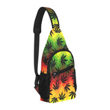 Canabis Marijuana Weed Pattern Print Design 03 All Over Print Chest Bag