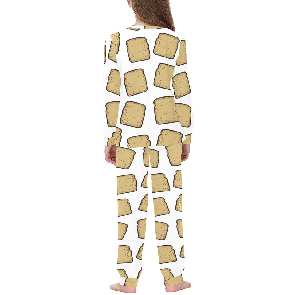 Bread Toast Pattern Print Design 03 Kids' Boys' Girls' All Over Print Pajama Set
