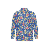 Popcorn Pattern Print Design 01 Men's Long Sleeve Polo Shirt