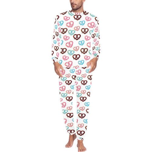 Pretzels Pattern Print Design 04 Men's All Over Print Pajama