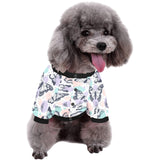 Butterfly pattern All Over Print Pet Dog Round Neck Fuzzy Shirt