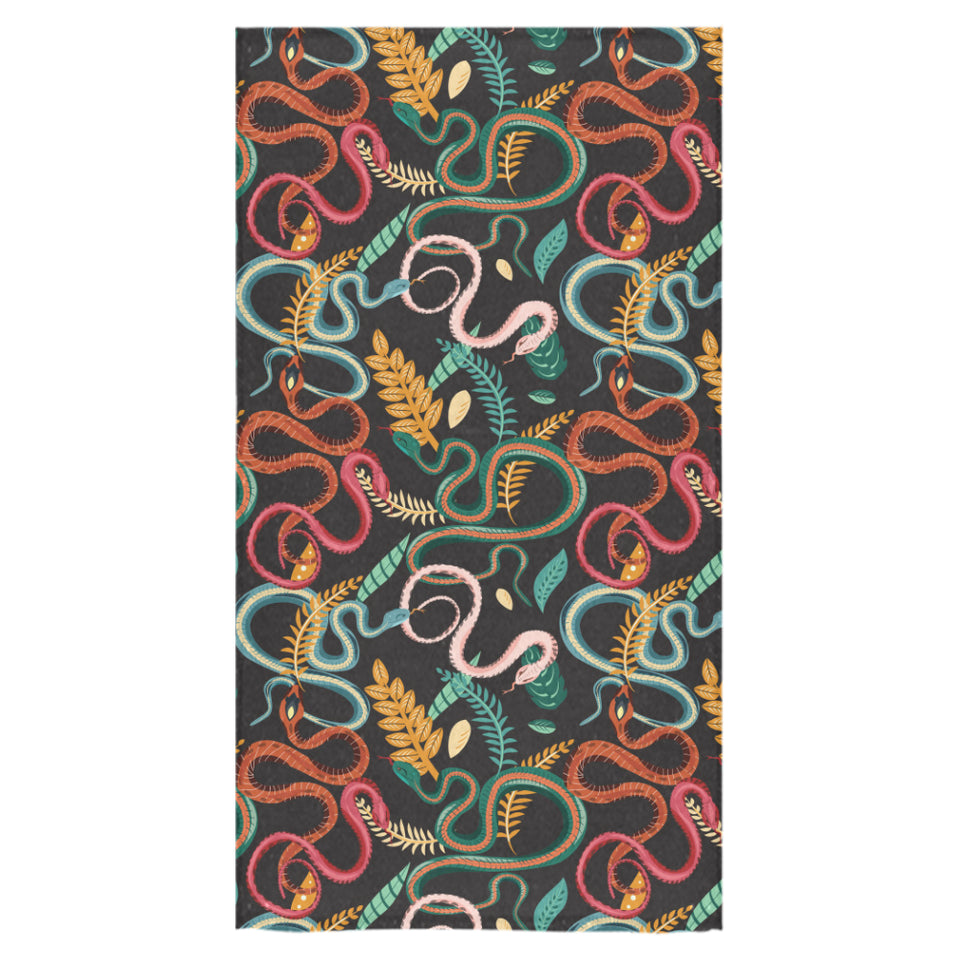 Colorful snake plant pattern Bath Towel