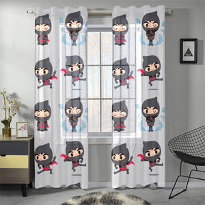 Cute ninja pattern Gauze Curtain