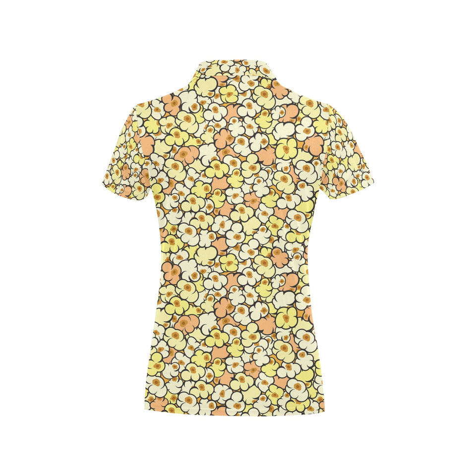 Popcorn Pattern Print Design 03 Women's All Over Print Polo Shirt