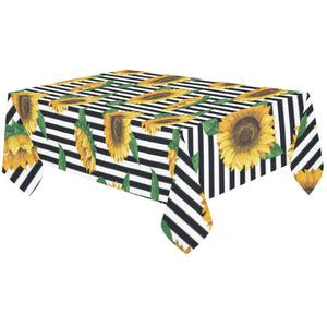 sunflowers ribbon background Tablecloth