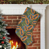 Colorful papaya tropical leaves Christmas Stocking
