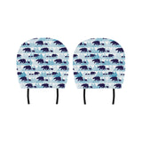 polar bear winter snow pattern Car Headrest Cover
