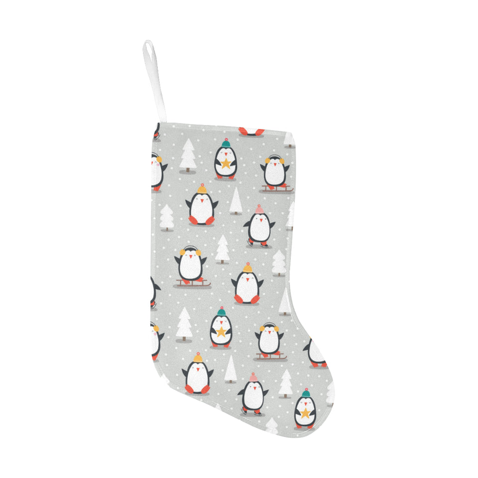 Cute Penguin christmas pattern Christmas Stocking