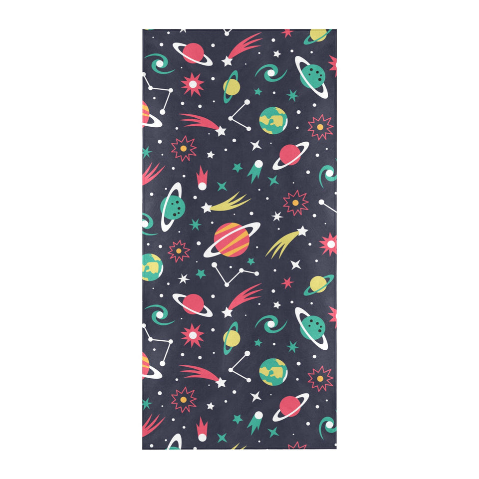 colorful space pattern planet star Beach Towel