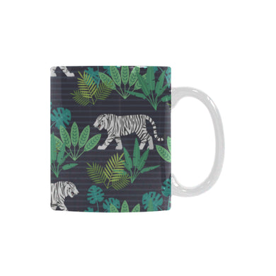 white bengal tigers tropical plant Classical White Mug (Fulfilled In US)