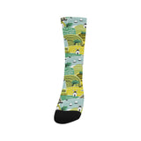 Hand drawn windmill pattern Crew Socks