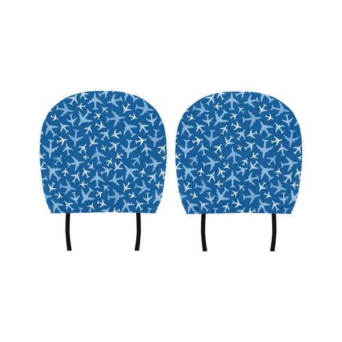 Airplane pattern in the sky Car Headrest Cover