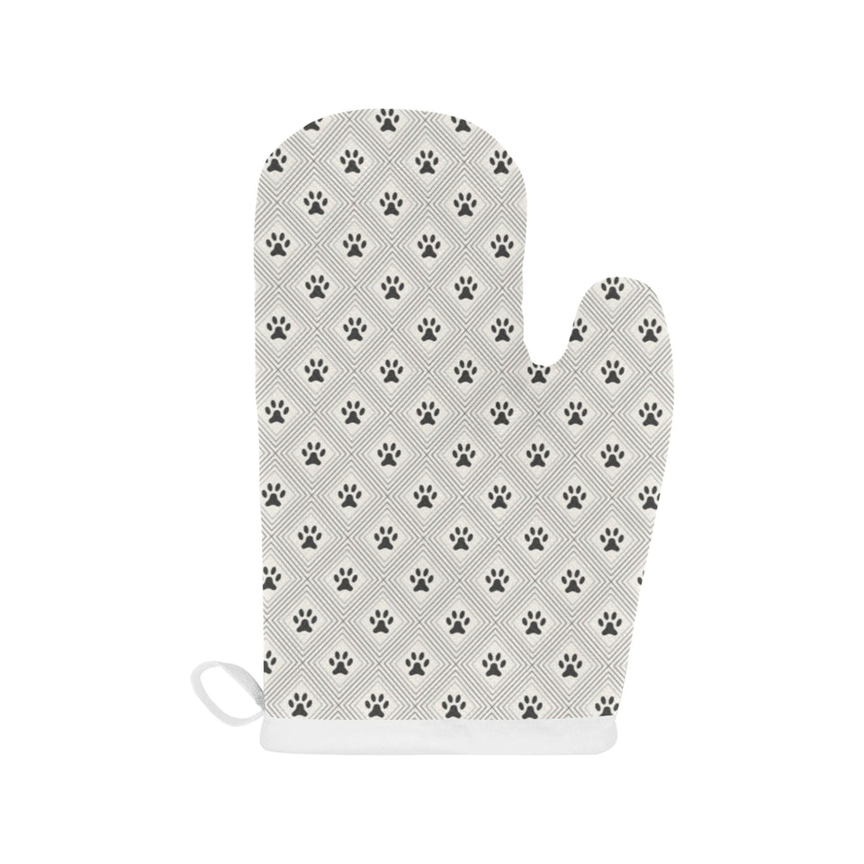 Dog Paws Pattern Print Design 03 Heat Resistant Oven Mitts