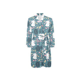Cute rabbit pattern Men's Long Sleeve Belted Night Robe