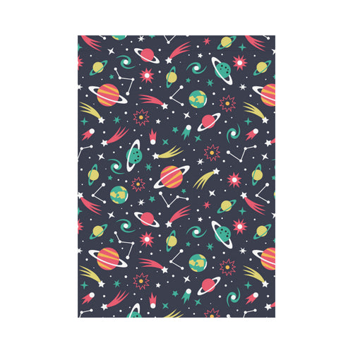 colorful space pattern planet star House Flag Garden Flag