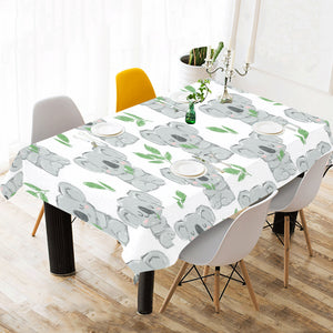 Hand drawn Koala leaves pattern Tablecloth