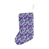 Eggplant Pattern Print Design 03 Christmas Stocking