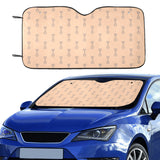 Engine Piston Cream Background Pattern Print Desig Car Sun Shade