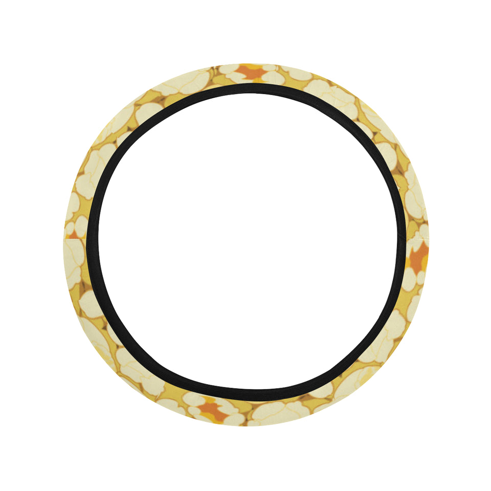 Popcorn Pattern Print Design 04 Car Steering Wheel Cover
