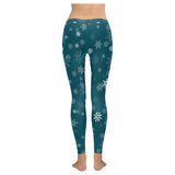 Snowflake pattern dark background Women's Legging Fulfilled In US